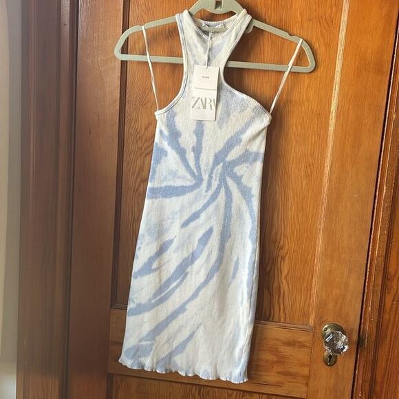 Zara Dresses & Skirts - Zara Asymmetrical Ribbed Tie Dye Dress